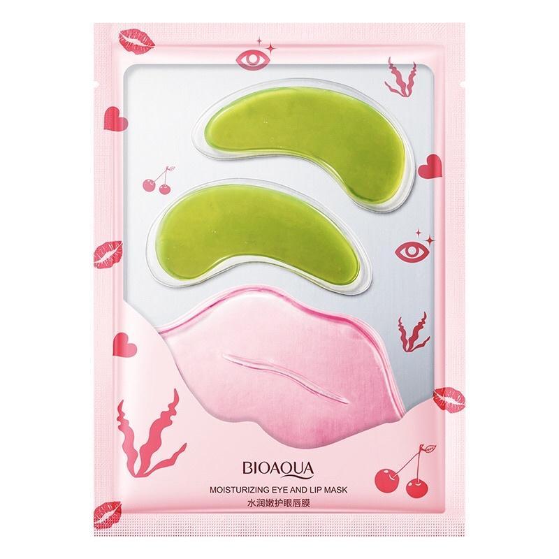 Kit Colágeno Para Labios + Parches Para Ojeras Verde Elastina Bioaqua