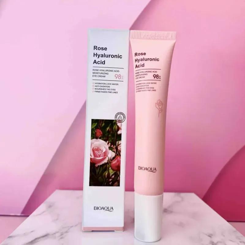 Crema Antiojeras Hidratante de Rosas con Ácido Hialurónico Bioaqua – foto 3