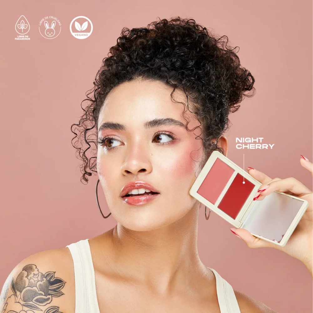 Duo de Rubor en Crema y Compacto Nighcherry Atenea – foto 2