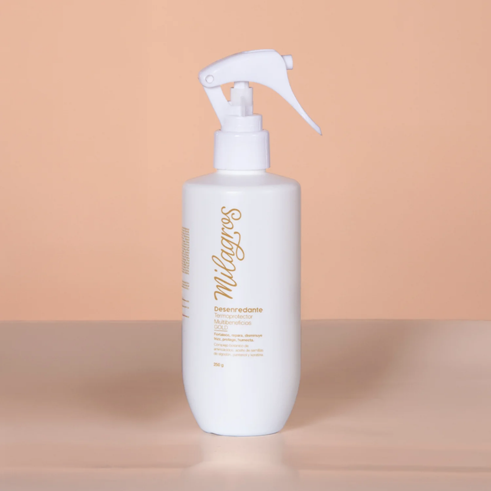 Desenredante Termoprotector Milagros x 250 ml Blanco Gold – foto 2