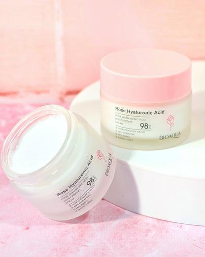 Crema Facial con Extractos de Rosa y Ácido Hialurónico Bioaqua – foto 5