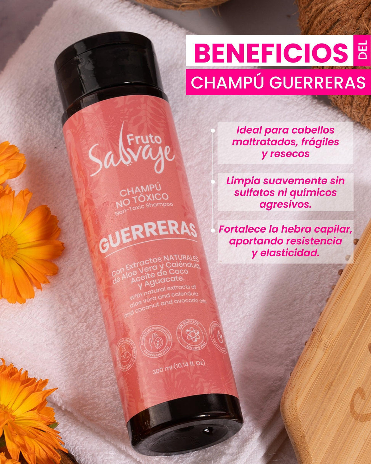 Shampoo Guerreras x 300ml Sin Sulfatos Fruto Salvaje – foto 2