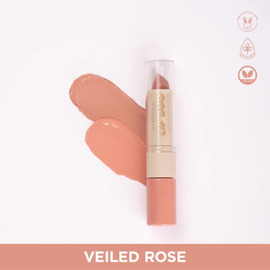 Lip Duo Lipstick Y Gloss Veiledrose Atenea – foto 2