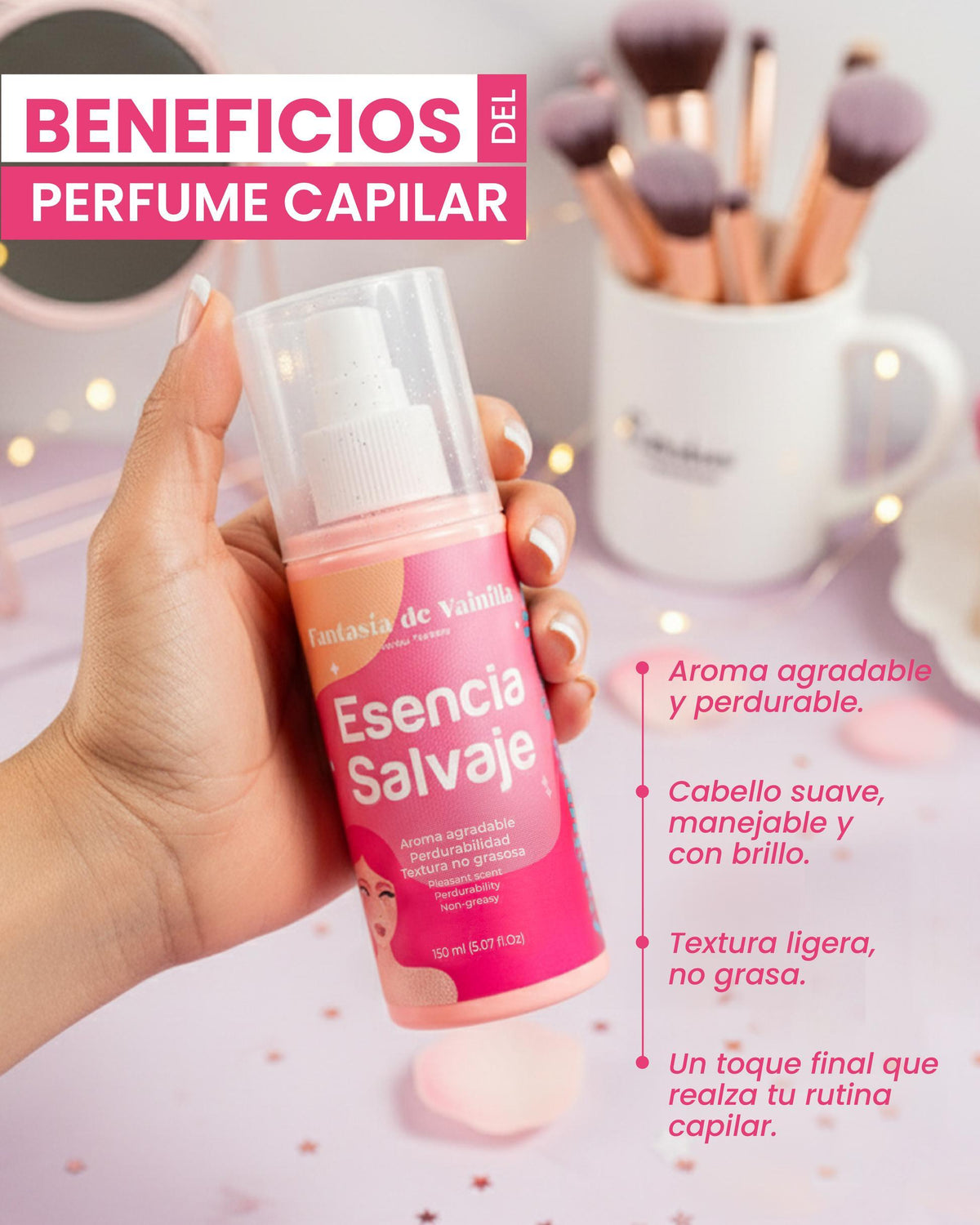 Perfume Capilar Fantasía de Vainilla Esencia Salvaje – foto 3