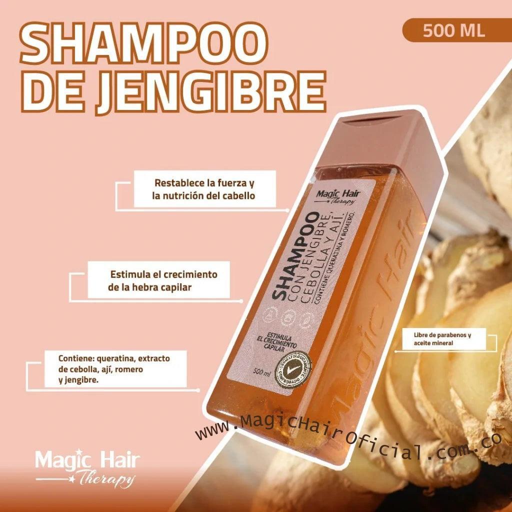 Shampoo Cebolla, Jengibre y Ají x 500ml Magic Hair – foto 4