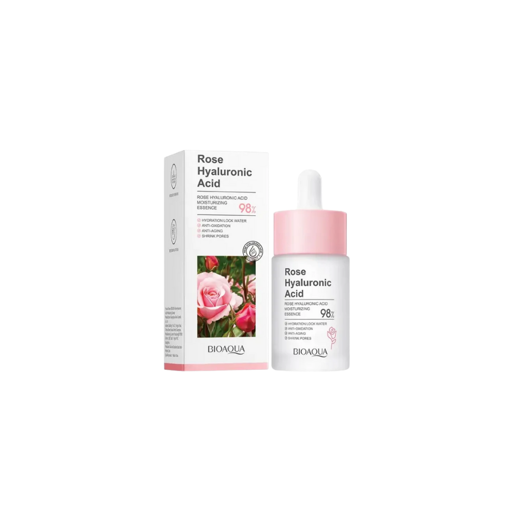 Serum Hidratante Facial Blanqueador a Base de Rosas y Ácido Hialurónico Bioaqua