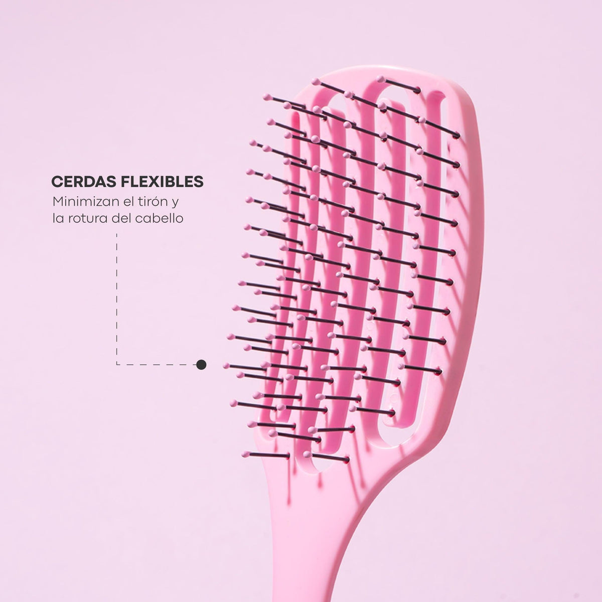 Cepillo Desenredante Antifrizz Fucsia Lula – foto 5