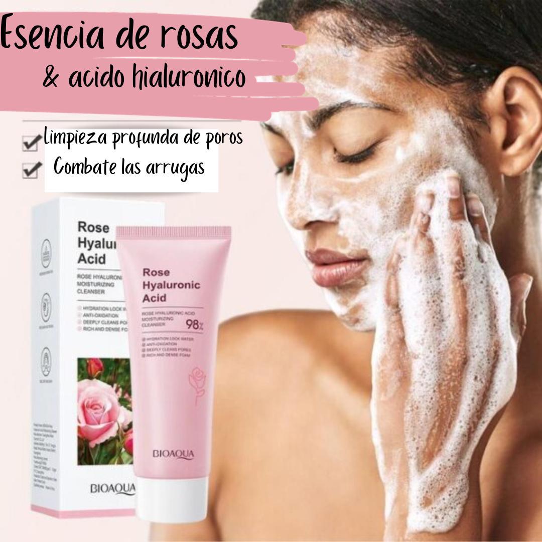 Limpiador Facial con Extractos de Rosas y Ácido Hialurónico Bioaqua – foto 3