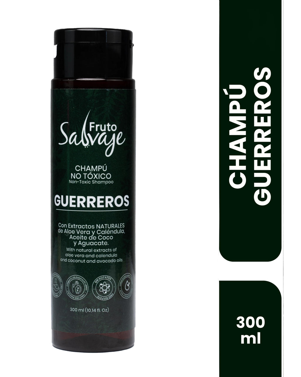 Shampo Guerreros 300ml Sin Sulfatos Fruto Salvaje – foto 2