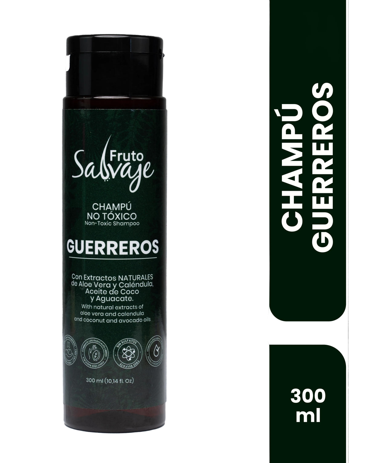 Shampo Guerreros 300ml Sin Sulfatos Fruto Salvaje – foto 2