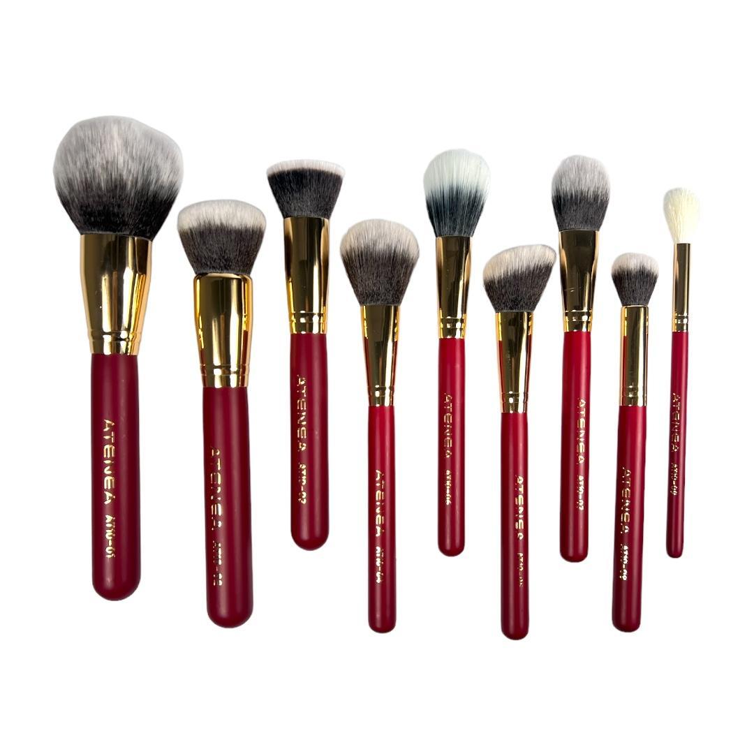 Kit de Brochas de Ojos y Rostro 9pcs Atenea