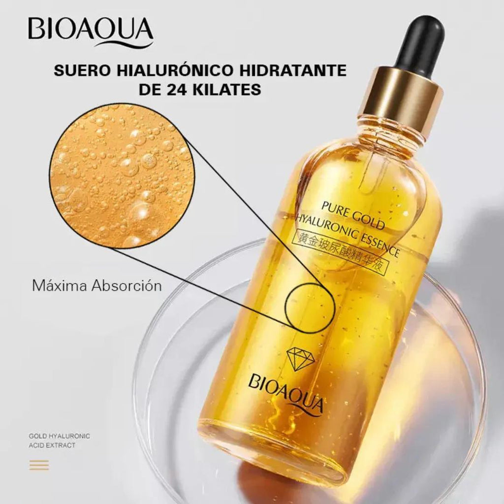 Serum Antiarrugas 24k de Oro Ácido Hialurónico Bioaqua – foto 2