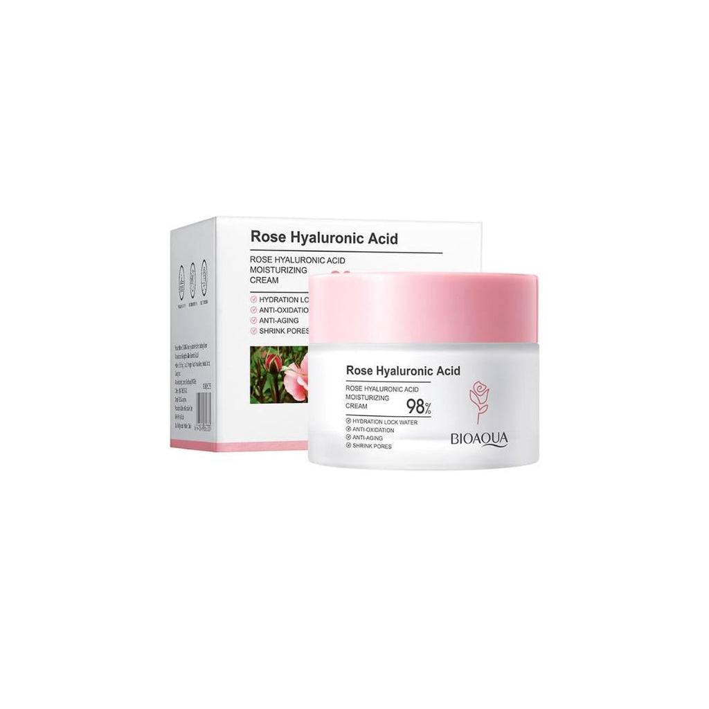 Crema Antiojeras Hidratante de Rosas con Ácido Hialurónico Bioaqua – foto 4