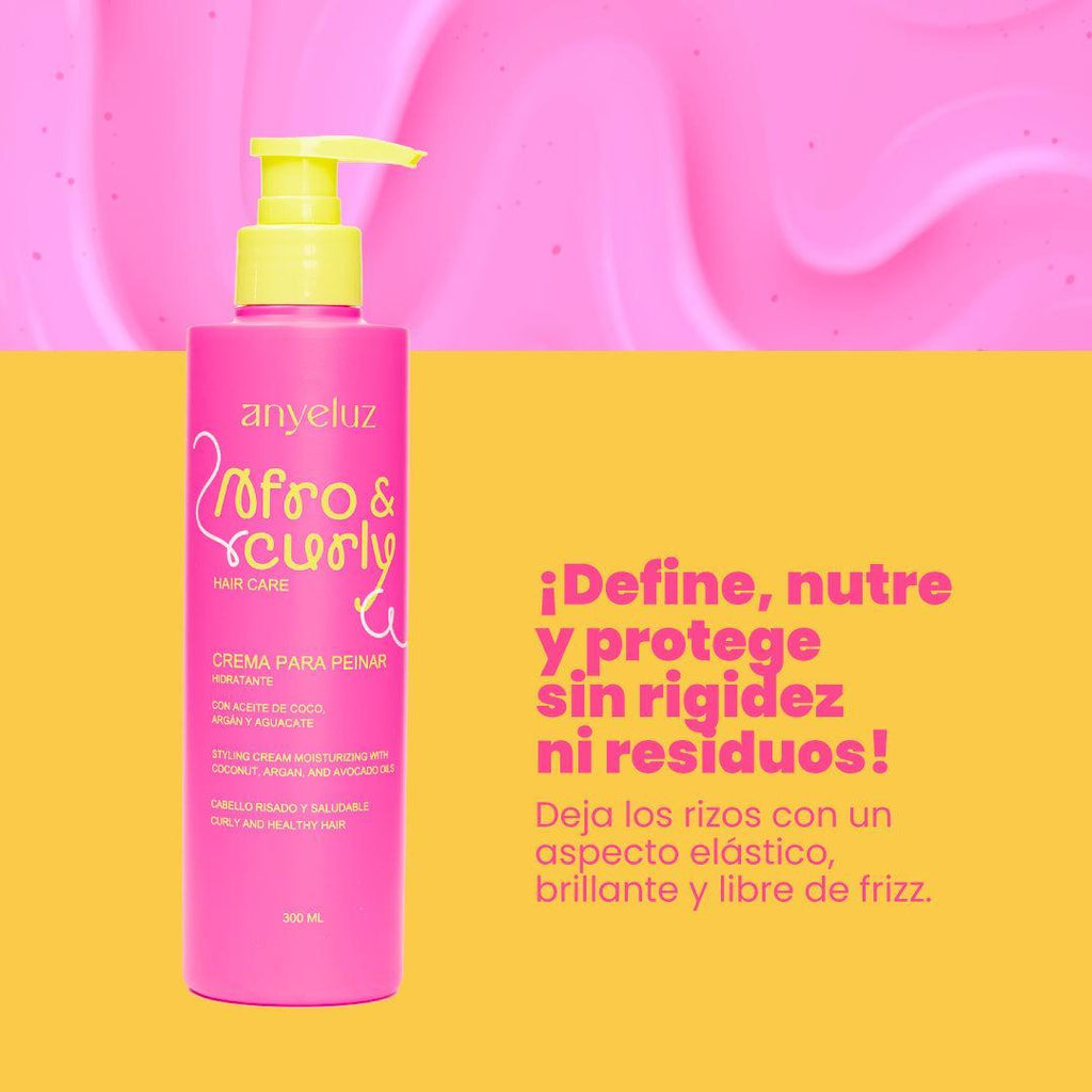 Crema de Peinar Afro y Curly Hidratante 300 ml Anyeluz – foto 4
