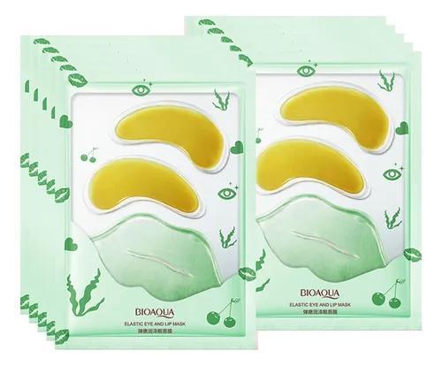 Kit Colágeno Para Labios + Parches Para Ojeras Verde Elastina Bioaqua – foto 3