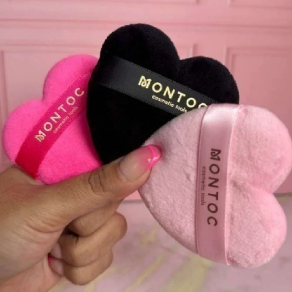 Make Up Sponge Borla Corazón Black, Pink y Rose Red Montoc – foto 2