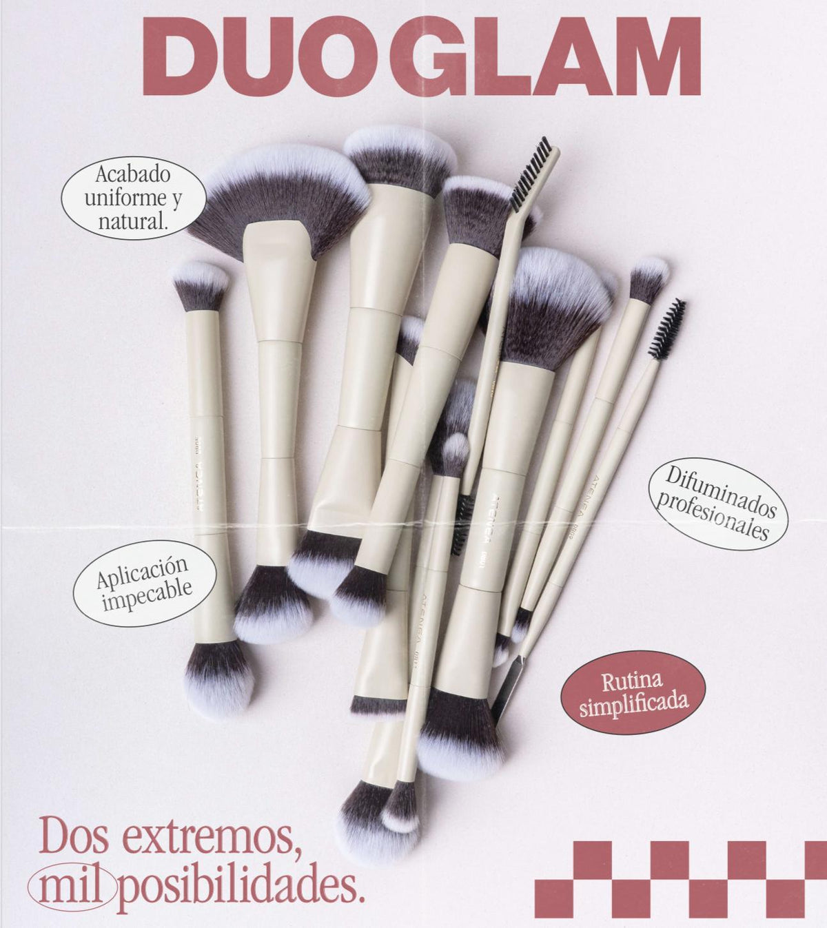 Duo Glam 8 Brochas Difuminadoras Atenea – foto 4