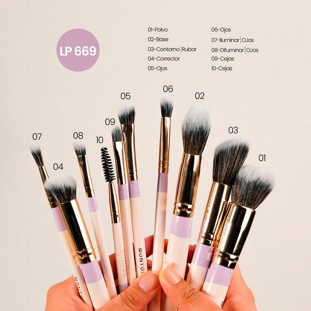 Kit De Brochas Fluffy x10 Montoc – foto 4