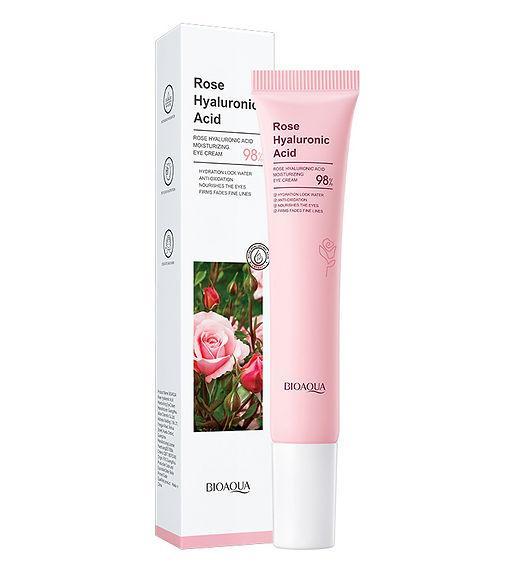 Crema Antiojeras Hidratante de Rosas con Ácido Hialurónico Bioaqua