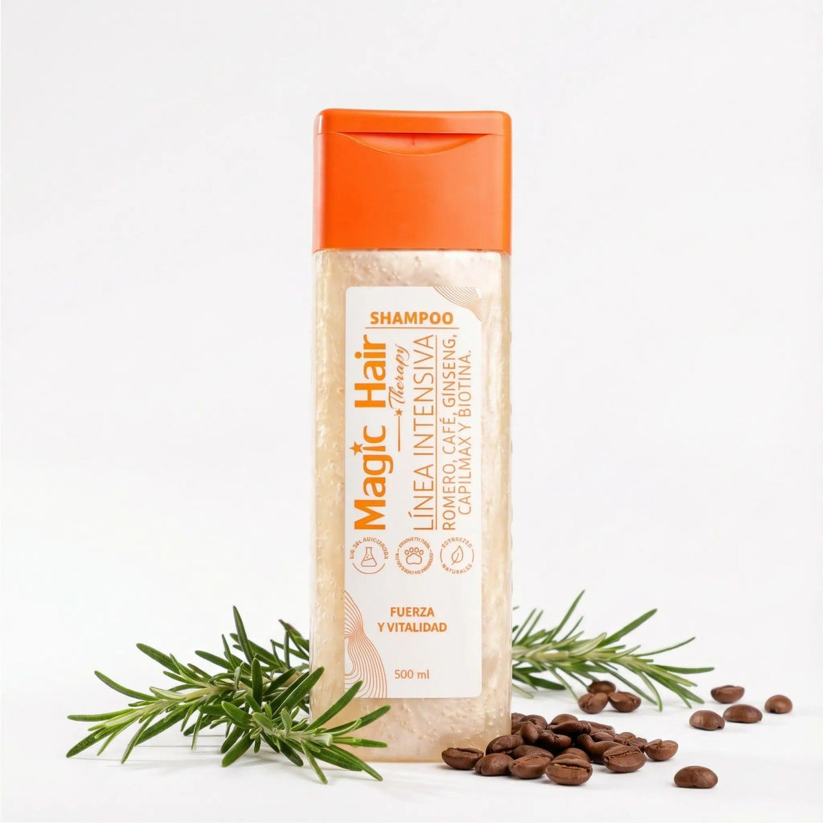 Shampoo Crecimiento Romero, Café 500ml Magic Hair – foto 2
