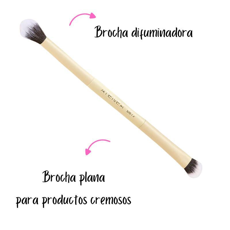 Duo Glam 12 Brocha Difuminadora / Plana Productos Cremosos Atenea – foto 2