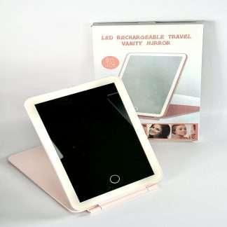 Espejo LED Rectangular Con Soporte Rosa Lula – foto 2