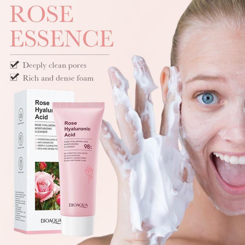 Limpiador Facial con Extractos de Rosas y Ácido Hialurónico Bioaqua – foto 4