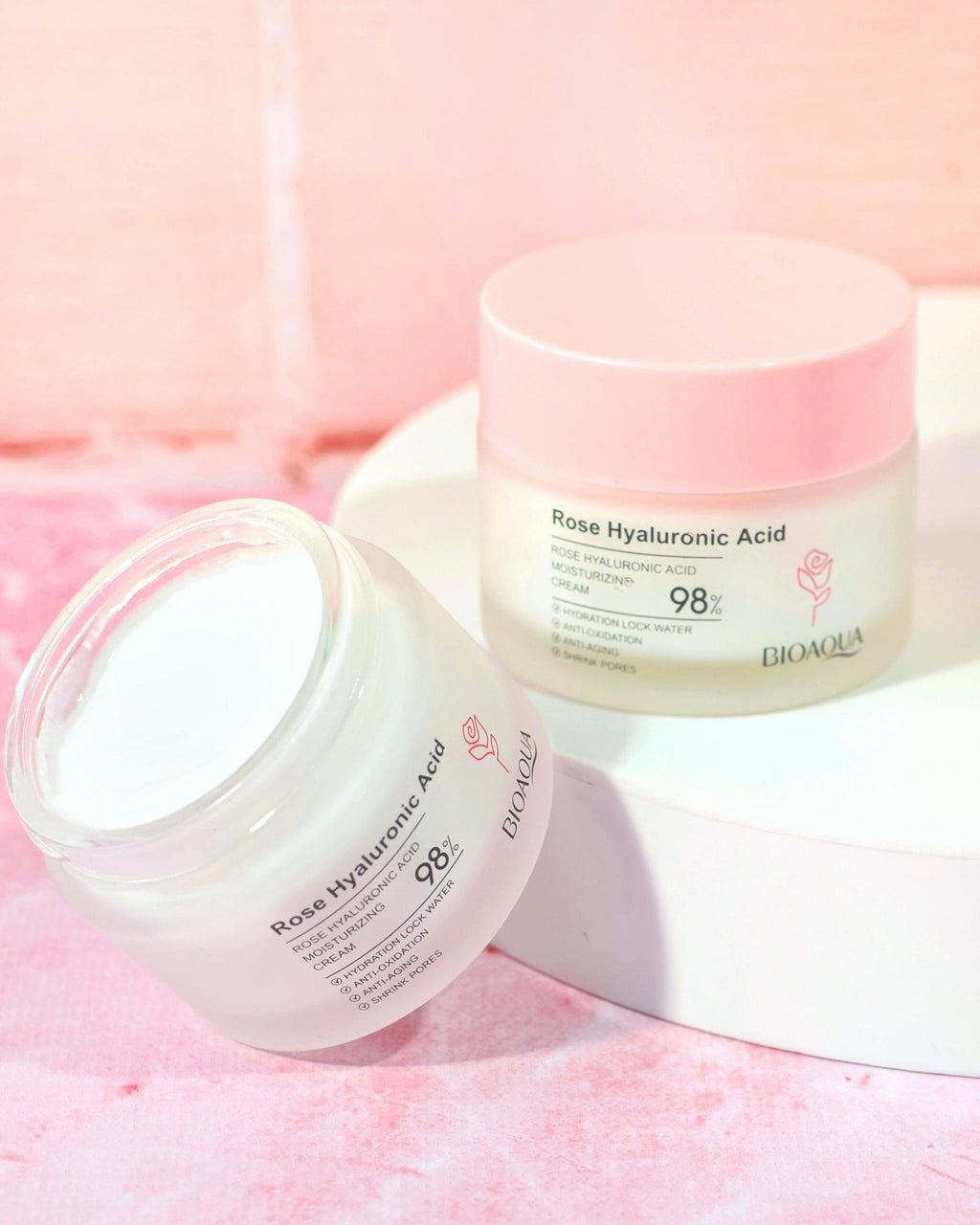 Crema Facial de Rosas y Ácido Hialurónico Bioaqua – foto 4