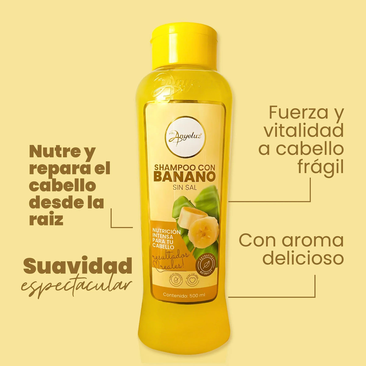 Shampoo Banano Anyeluz 500ml – foto 6
