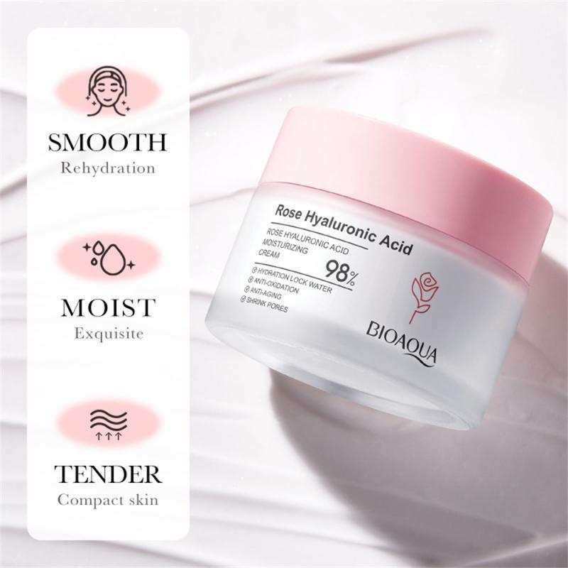 Crema Facial de Rosas y Ácido Hialurónico Bioaqua – foto 2