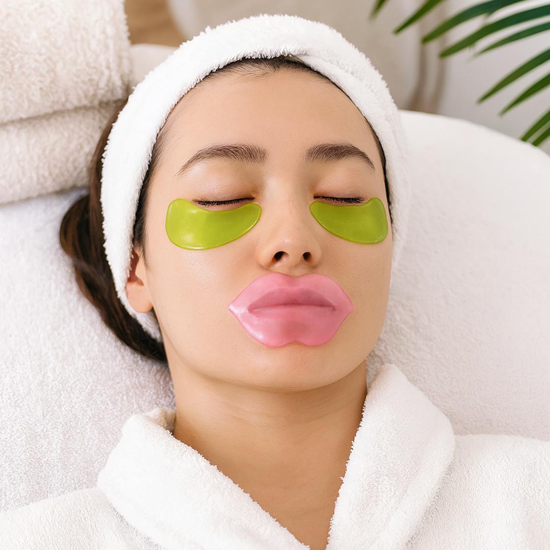 Kit Colágeno Para Labios + Parches Para Ojeras Verde Elastina Bioaqua – foto 2